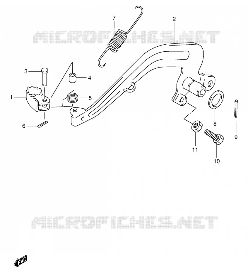 FREIN ARRIERE Suzuki MOTO 80 RM 1997  RM80V(E24)