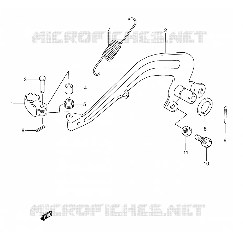FREIN ARRIERE Suzuki MOTO 80 RM 1998  RM80W(E3/E28)