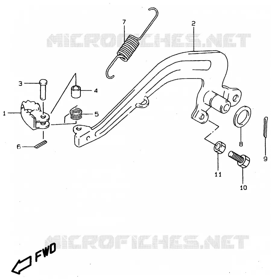 FREIN ARRIERE Suzuki MOTO 80 RM 1998  RM80XW(T/V/W)