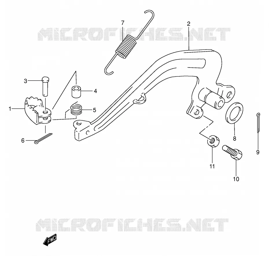 FREIN ARRIERE Suzuki MOTO 80 RM 2001  RM80K1(P3/P28)