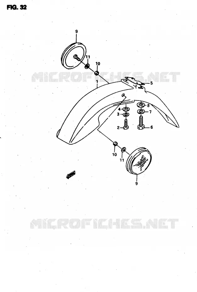 GARDE BOUE AVANT Suzuki MOTO 50 RMX 1996  RMX50T(T/V)
