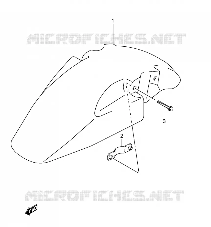 GARDE BOUE AVANT Suzuki MOTO 650 SV 1999  SV650UX(E2)