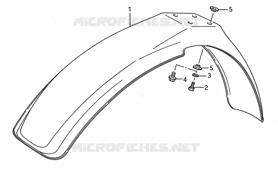 GARDE BOUE AVANT Suzuki MOTO 80 RM 1987  RM80H(E28)