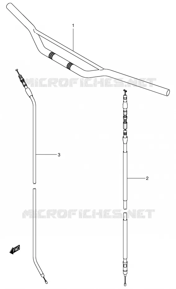 GUIDON (MODELE K1/K2/K3/K4) Suzuki MOTO 125 RM 2004  RM125K4(E3/E28)