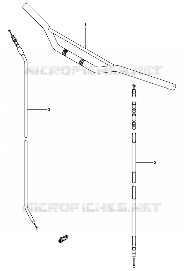 GUIDON (MODELE K1/K2/K3/K4) Suzuki MOTO 250 RM 2003  RM250K3(E3/E28)