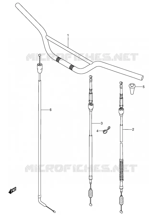 GUIDON Suzuki MOTO 250 RMX 1990  RMX250L(E1)