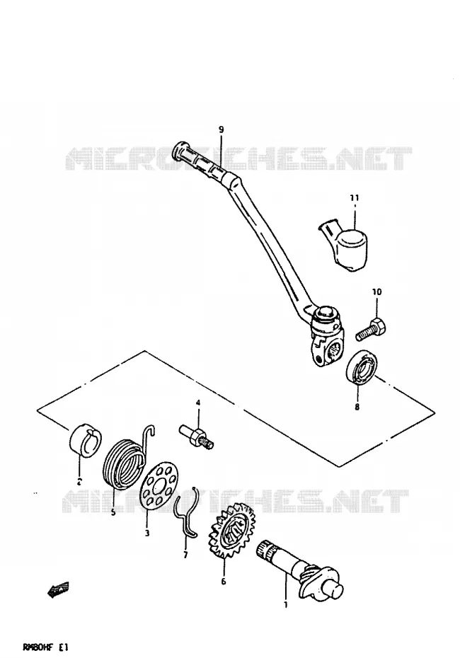 KICK Suzuki MOTO 80 RM 1985  RM80HF