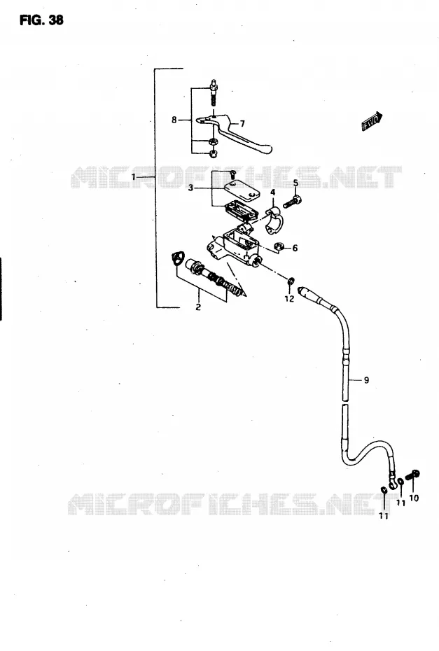 MAITRE CYLINDRE AVANT (MODELE T) Suzuki MOTO 50 RMX 1997  RMX50V(T/V)