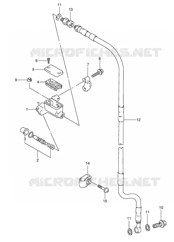 MAITRE CYLINDRE AVANT Suzuki MOTO 80 RM 1996  RM80T(E3/E28)