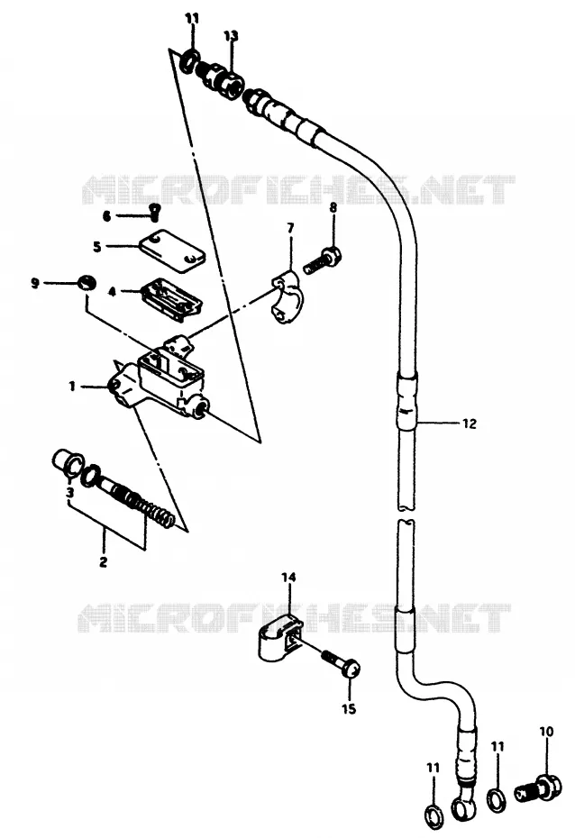 MAITRE CYLINDRE AVANT Suzuki MOTO 80 RM 1996  RM80T(T/V)