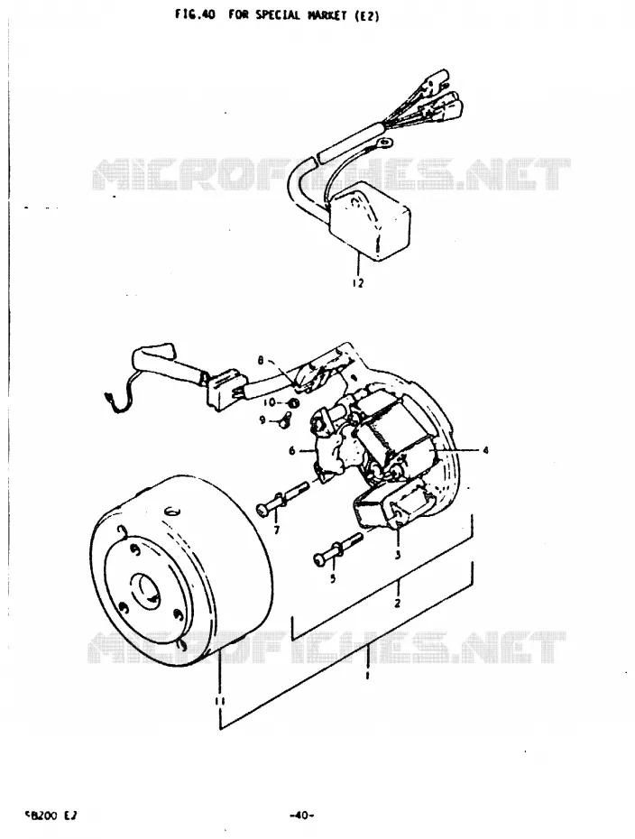 PIECES MARCHES SPECIAUX (E2) Suzuki MOTO 200 Autres-modeles 1979  SB200N