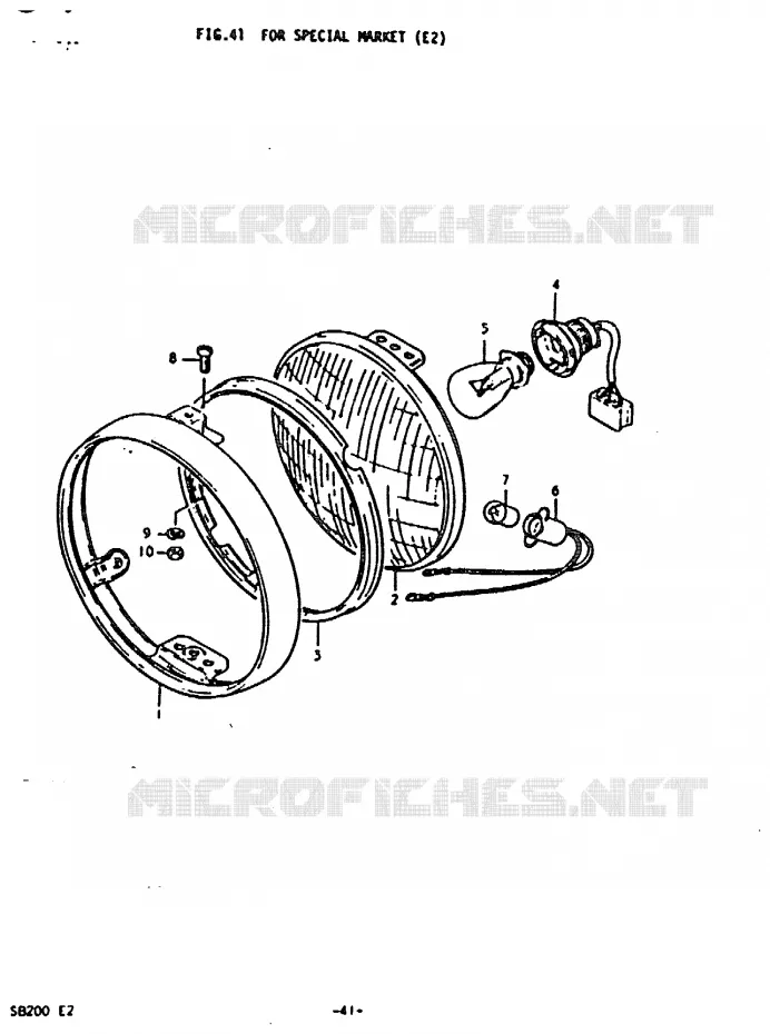 PIECES MARCHES SPECIAUX (E2) Suzuki MOTO 200 Autres-modeles 1979  SB200N
