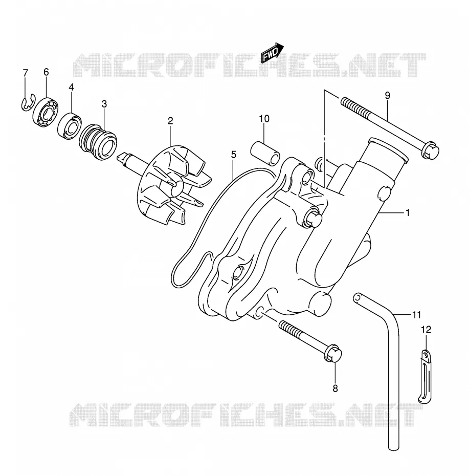 POMPE A EAU Suzuki MOTO 1000 SV 2004  SV1000S2K4(E2)