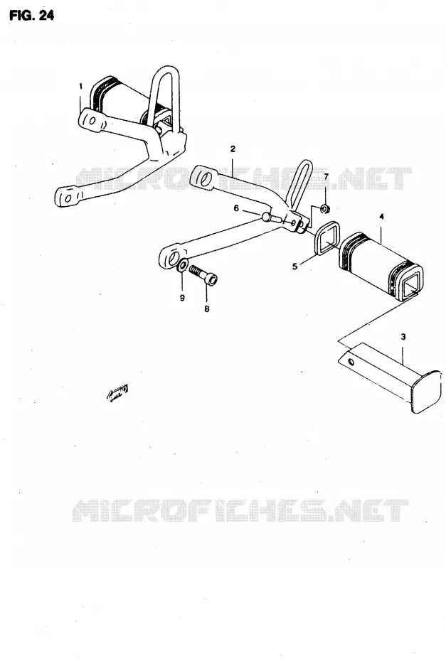 REPOSE PIED (MODELE V:P4, P29) Suzuki MOTO 50 RMX 1997  RMX50V(T/V)