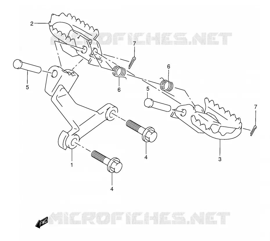 REPOSE PIED Suzuki MOTO 250 DR-Z 2003  DR-Z250K3(E3/E28)