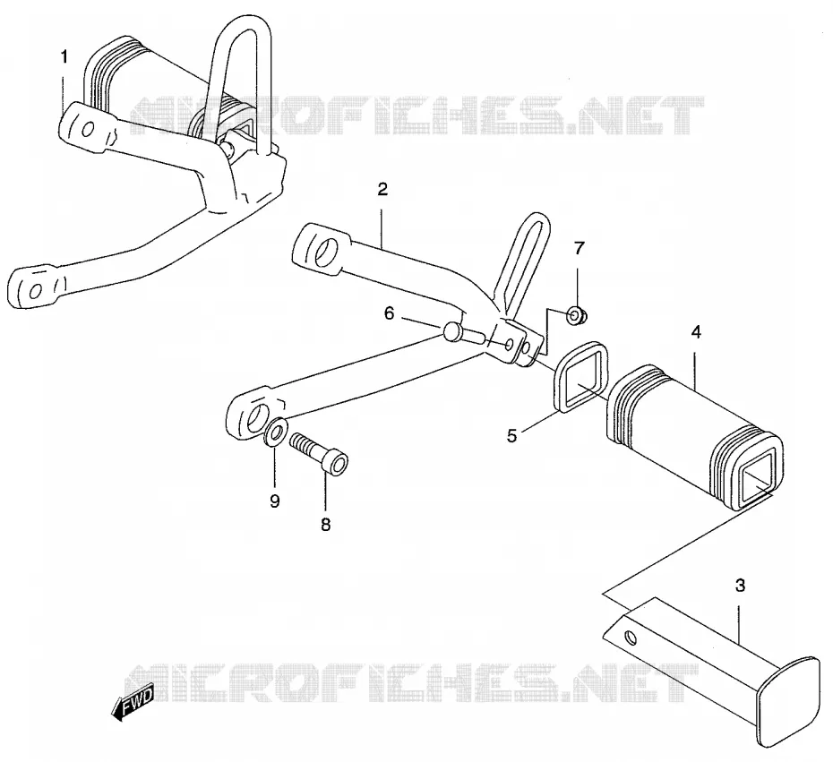 REPOSE PIED Suzuki MOTO 50 RMX 2000  RMX50Y