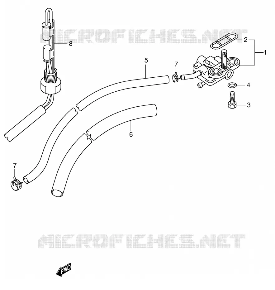 ROBINET D'ESSENCE Suzuki MOTO 650 SV-S 1999  SV650SX(E2)