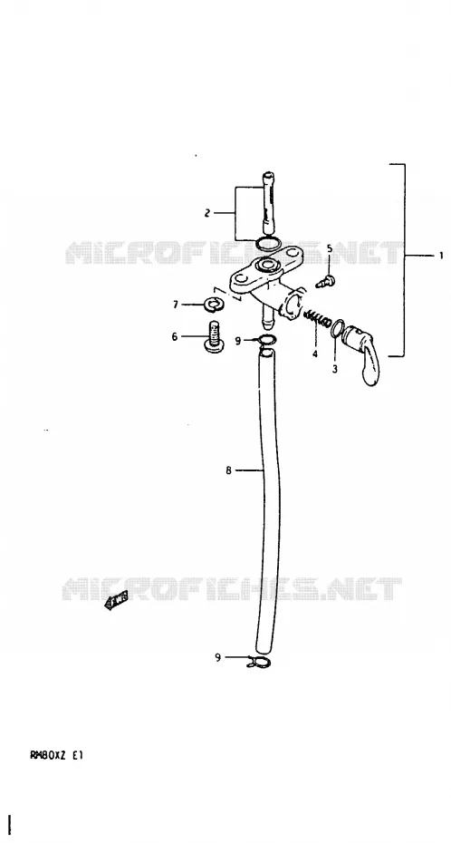ROBINET D'ESSENCE Suzuki MOTO 80 RM 1982  RM80XZ