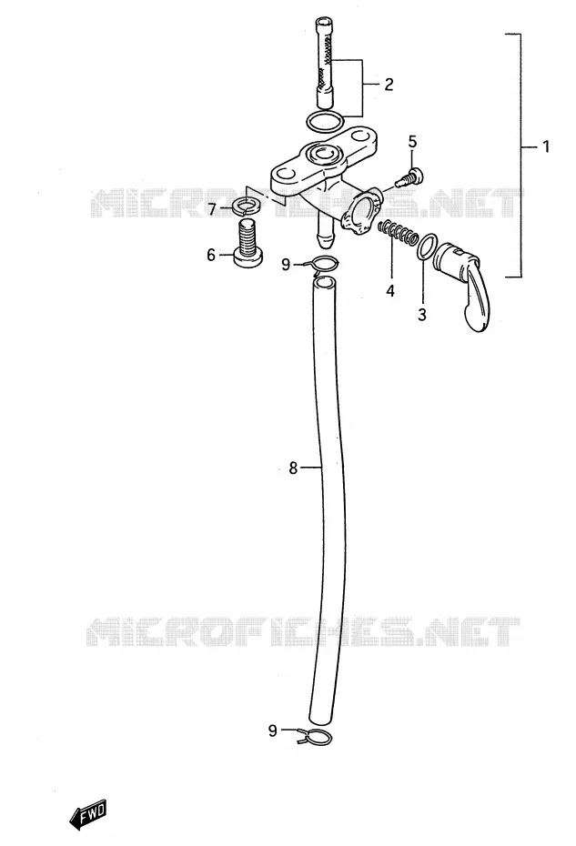 ROBINET D'ESSENCE Suzuki MOTO 80 RM 1987  RM80H(E28)