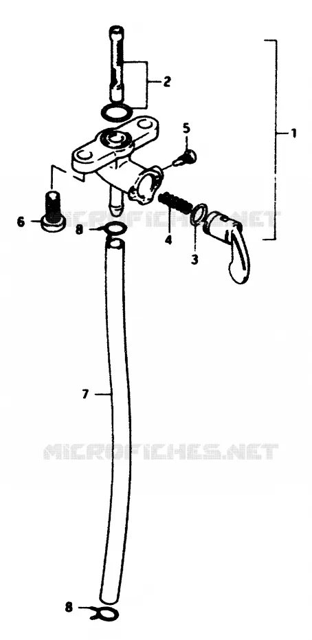 ROBINET D'ESSENCE Suzuki MOTO 80 RM 1996  RM80T(T/V)