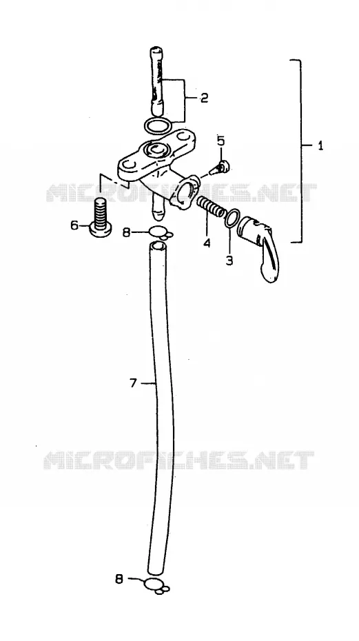 ROBINET D'ESSENCE Suzuki MOTO 80 RM 1996  RM80XT(T/V/W)