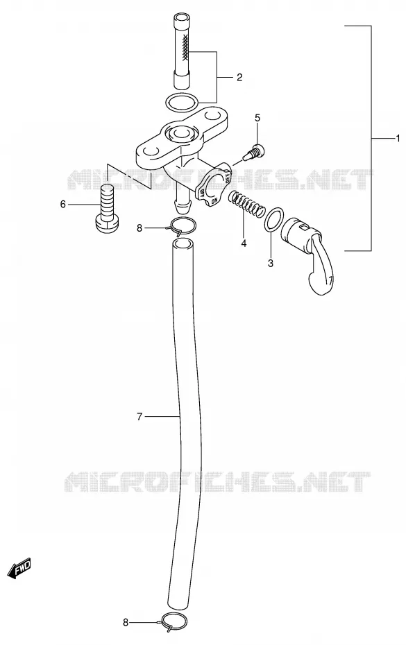 ROBINET D'ESSENCE Suzuki MOTO 85 RM 2003  RM85K3(P3/P28)