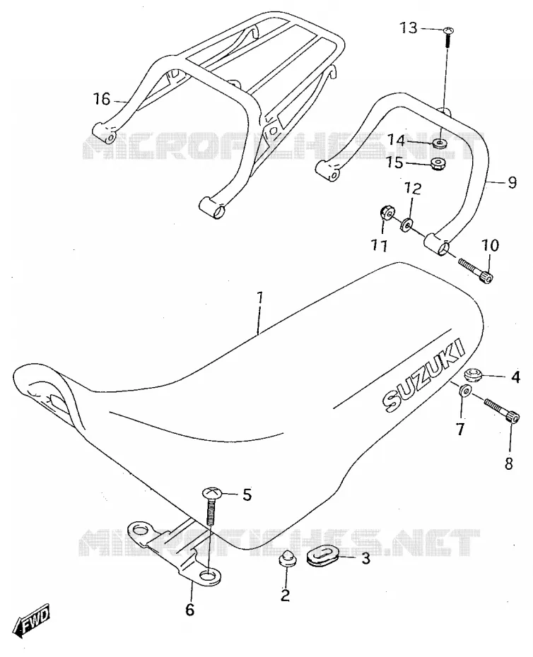 SELLE Suzuki MOTO 50 RMX 1998  RMX50W