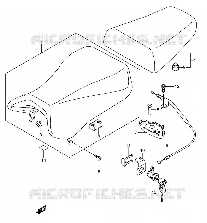 SELLE (VOIR NOTE) Suzuki MOTO 1000 SV 2003  SV1000S1K3(E2)
