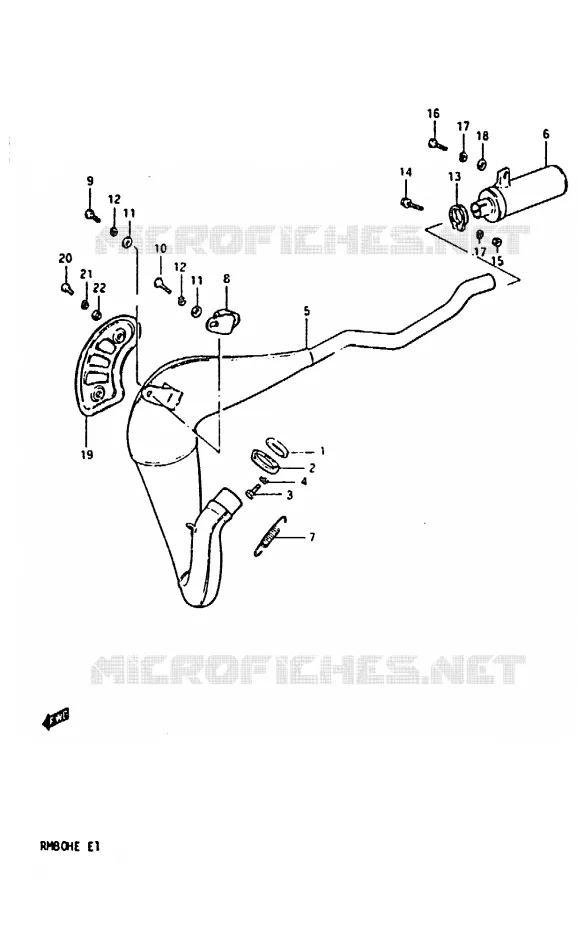 SILENCIEUX Suzuki MOTO 80 RM 1983  RM80HD(D/E)