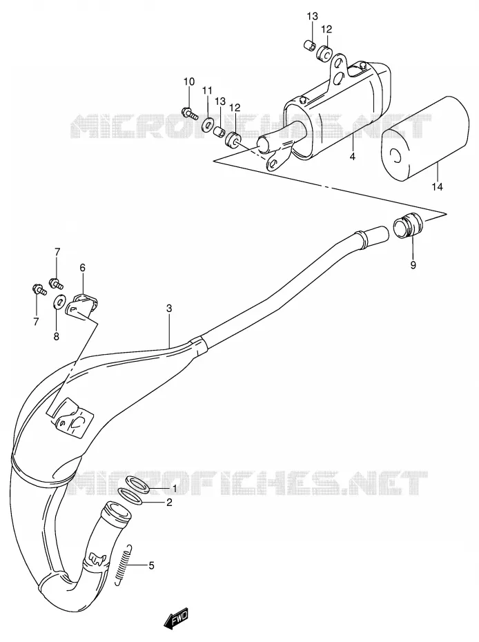 SILENCIEUX Suzuki MOTO 85 RM 2004  RM85K4(P3/P28)