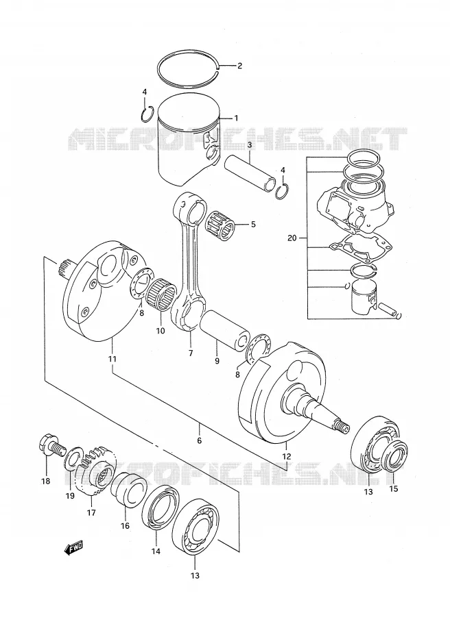 VILEBREQUIN (MODELE P) Suzuki MOTO 250 RM 1994  RM250R(E28)