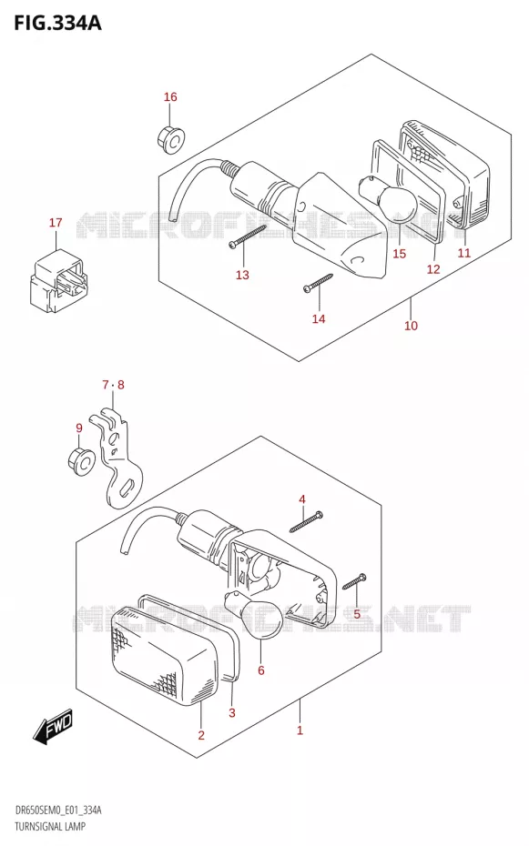 CLIGNOTANTS Suzuki MOTO 650 DR 2020  DR650SE M0 (E01)