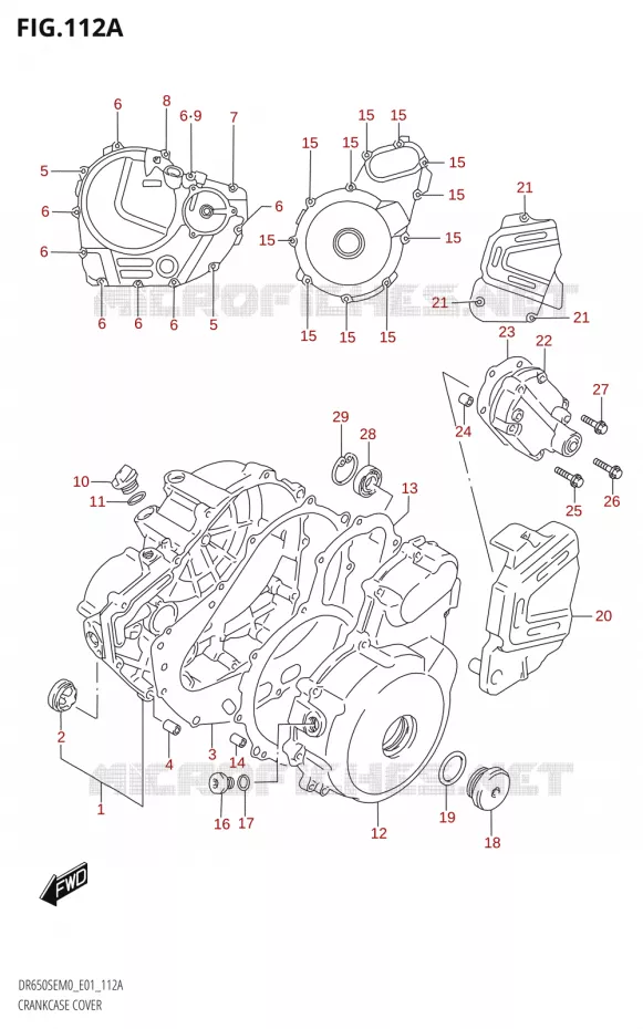 COUVERCLES DE CARTERS Suzuki MOTO 650 DR 2020  DR650SE M0 (E01)