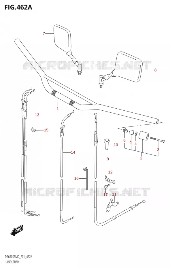 GUIDON Suzuki MOTO 650 DR 2020  DR650SE M0 (E01)