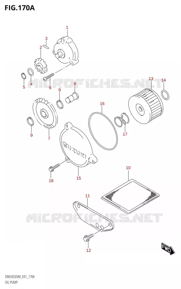 POMPE A HUILE Suzuki MOTO 650 DR 2020  DR650SE M0 (E01)