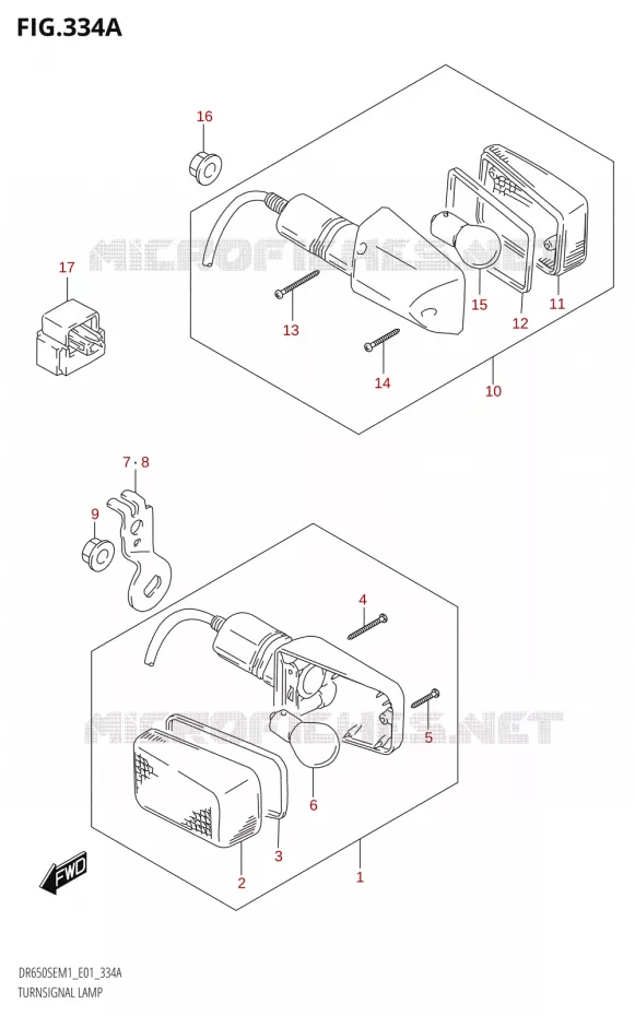CLIGNOTANTS Suzuki MOTO 650 DR 2021  DR650SE M1 (E01)