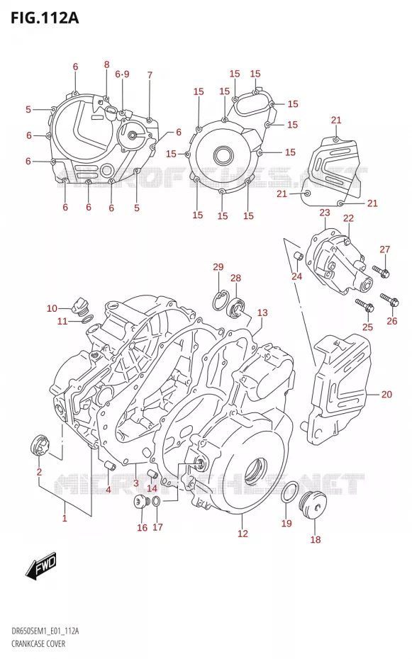 COUVERCLES DE CARTERS Suzuki MOTO 650 DR 2021  DR650SE M1 (E01)