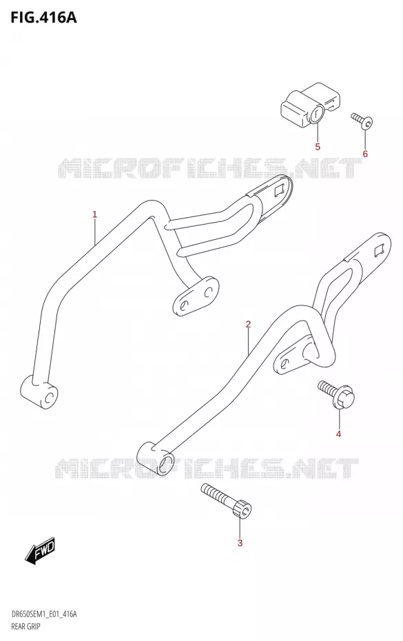 REAR GRIP Suzuki MOTO 650 DR 2021  DR650SE M1 (E01)