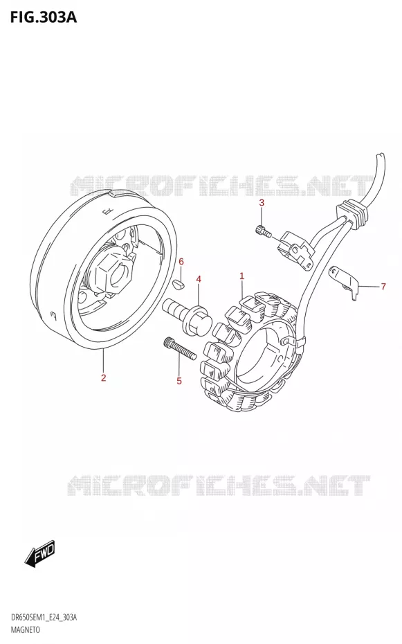 ALLUMAGE ROTOR - STATOR Suzuki MOTO 650 DR 2021  DR650SE M1 (E24)
