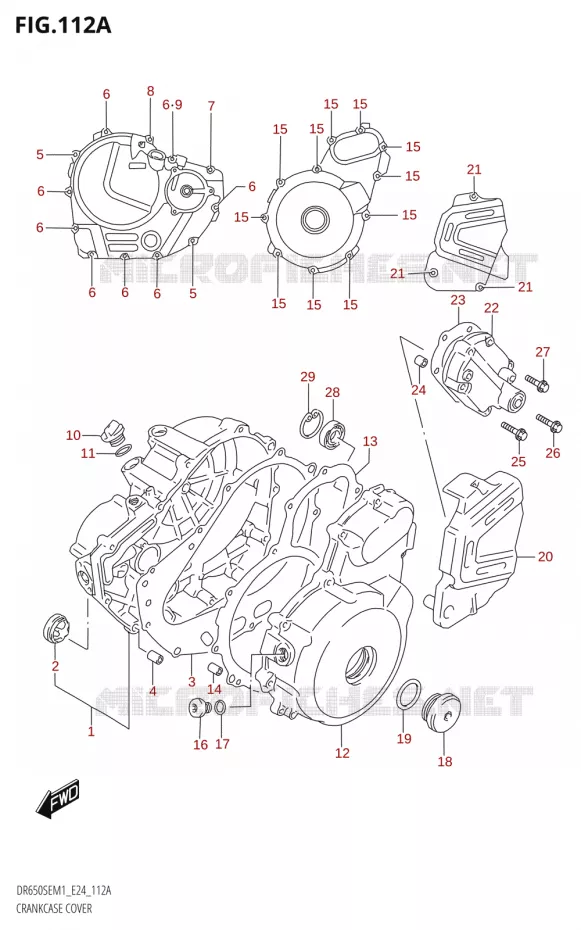 COUVERCLES DE CARTERS Suzuki MOTO 650 DR 2021  DR650SE M1 (E24)