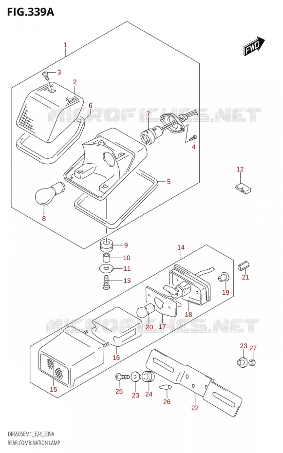 FEU ARRIERE Suzuki MOTO 650 DR 2021  DR650SE M1 (E24)
