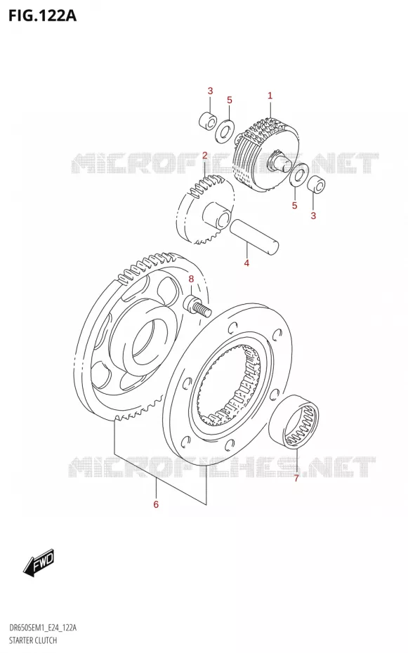 ROUE LIBRE DE DEMARREUR Suzuki MOTO 650 DR 2021  DR650SE M1 (E24)