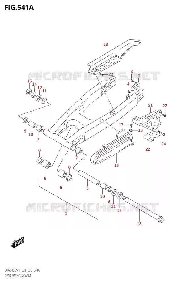 BRAS OSCILLANT Suzuki MOTO 650 DR 2021  DR650SE M1 (E33 / E28)