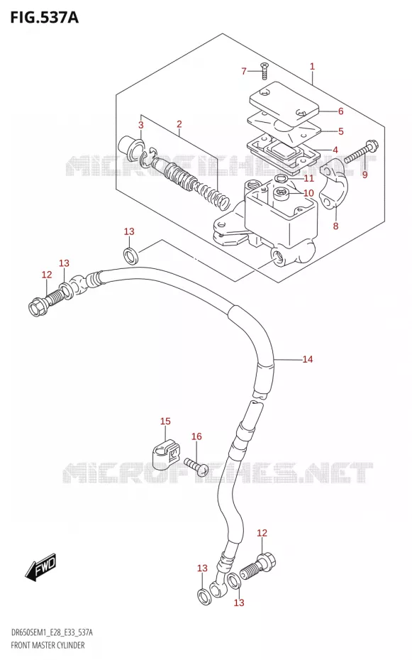 MAITRE CYLINDRE AVANT Suzuki MOTO 650 DR 2021  DR650SE M1 (E33 / E28)