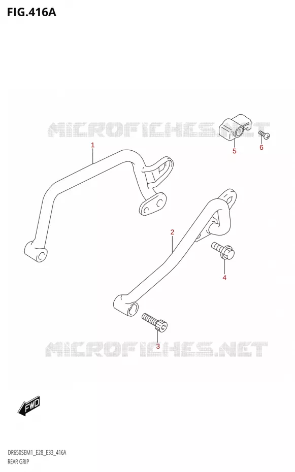 POIGNEE ARRIERE Suzuki MOTO 650 DR 2021  DR650SE M1 (E33 / E28)
