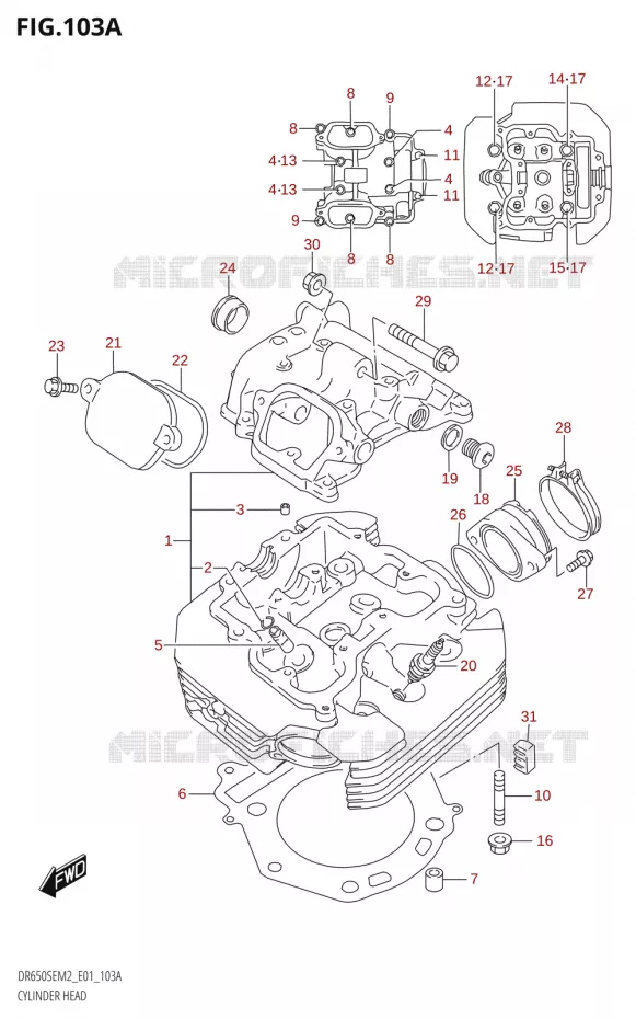 CULASSE Suzuki MOTO 650 DR 2022  DR650SE M2 (E01)