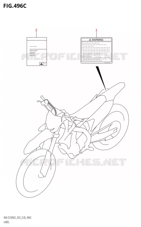 LABEL (E28) Suzuki MOTO 250 RM-Z 2022  RM-Z250 M2 (E03,E28)