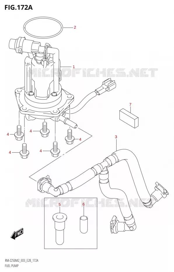 POMPE A ESSENCE Suzuki MOTO 250 RM-Z 2022  RM-Z250 M2 (E03,E28)