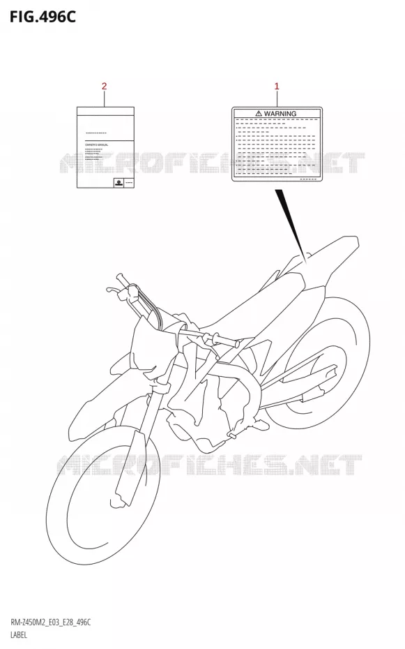 LABEL (E28) Suzuki MOTO 450 RM-Z 2022  RM-Z450 M2 (E03)