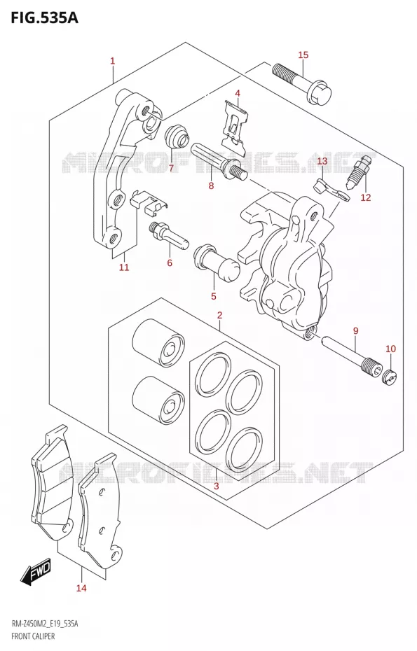 ETRIER DE FREIN AVANT Suzuki MOTO 450 RM-Z 2022  RM-Z450 M2 (E19)